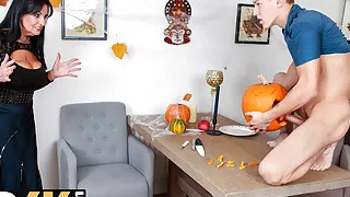 MATURE4K. The pumpkin was fucked. Stepmom was fucked