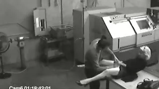 MILF blonde masturbates at work then jerks cock