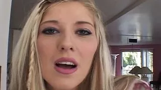 Big Tits Michelle get her first Threesome on Camera