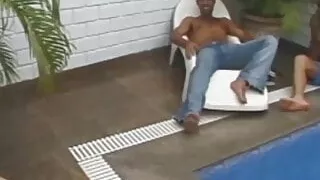 We saw her by the pool and had to fuck her