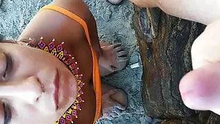 Sucked my first dick in public