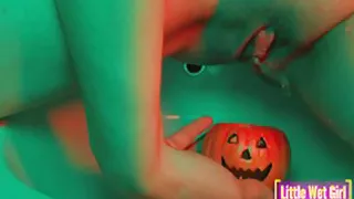 Pissing in the pumpkin on Halloween