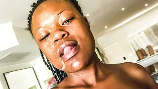 Eyes Glued Shut by Cum After Hardcore Interracial Casting