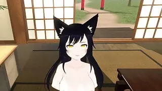 Ahri From League of Legends Gives Blowjob in Hentai VR