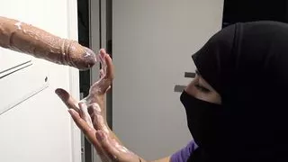 Hijab Teen vs. Huge Cock