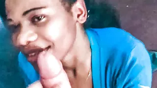 Picked up this big ass African waitress to cum on her face