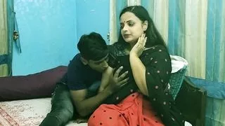 Indian teen boy fucking his sexy hot bhabhi secretly at home