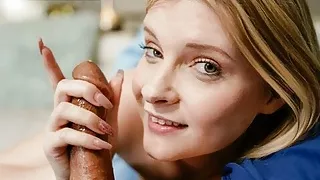 OnlyTeenBlowjobs - Blonde Cute Babe Sucks Stepdaddy's Dick