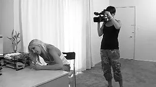 Blonde 32yo Slut in her first Porn Casting – Oral Cumshot