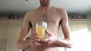 Drinking piss in the morning