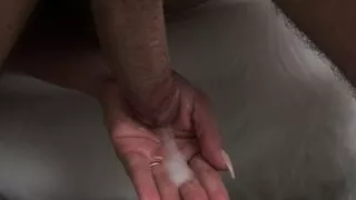 Fucking and milking my husband with his favorite cock
