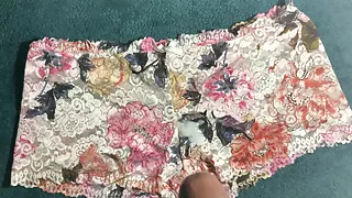 Jerking Off Black Cock And Cum  (Neighbor Wife Pretty Panty)