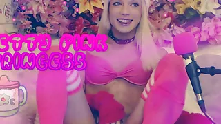 Sissy NB Princess : Plays in Pretty Pink Lingere & Socks!