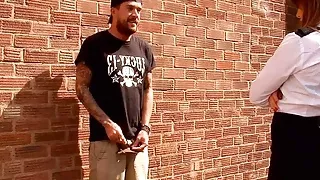 Ginger Meter Maid Samantha Bentley Has Rough Outdoor Sex at work