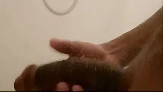 Meine BBC in der Dusche für meinen Snap streicheln