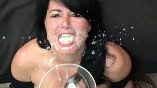 CUM SHOT AND SWALLOW PARTY! Drowned in cum