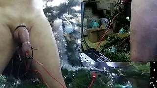 estim cum insertions xmas tree  ejac