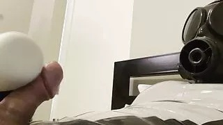 Horny rubberdrone cum in new latex Dainese catsuit