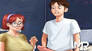 SummertimeSaga - Jerking Off In School Toilet Stall With Girl