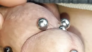 Huge pierced cock, ready4skin