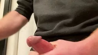 Jerking off in torn underwear in my washroom