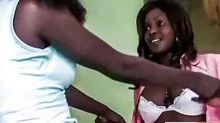 Dancing Lesbian Friends Eating Out Real Wet Ebony Pussy