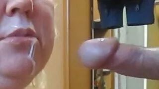 fucked my wife in the mouth and cum profusely on her face #2