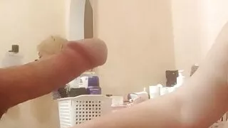 I fill my wife's mouth with cum after a blowjob close-up 4