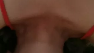 Deep penetration of the milf's throat