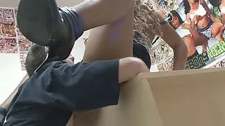 Burke has a pair of big tits and he fucks this black girl