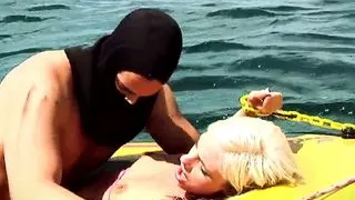 Blonde teen Christine Alexsis has sex on the high seas