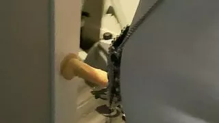 Wig and heels, and ass play