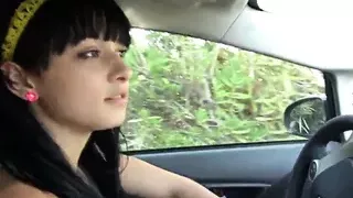 Little Bailey – Dildo Masturbation at her Car