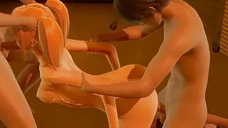 Lisa shows in this threesome that she can handle two cocks