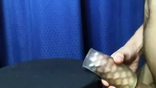 HOT GUY FUCKING Pocket Pussy and Cumming - Skinny TEEN