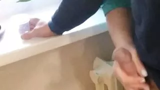 the nurse jerks off my cock and I end up shooting into a jar for tests #2