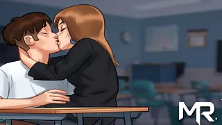 SummertimeSaga - Teacher sat on top and gave her a reward E1 #