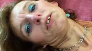 Hairy skinny 65 year old granny fucks younger guy