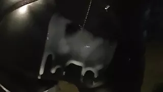 Alone through the park at night