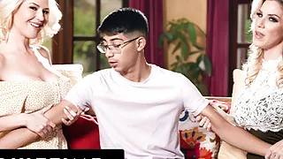 My Two Blonde MILF Stepmoms Wanted To Fuck Me!