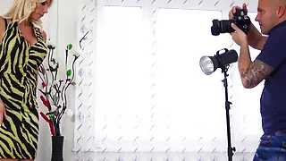 MILF Tiffany Rousso Teases With Black Dildo