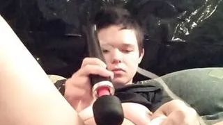 Fucking my cunt with a two tone cock