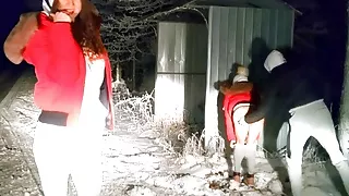 My husband's friend fucks me as he drives me home