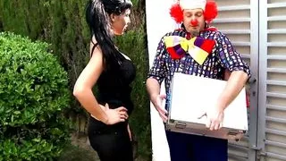 Dildo in ass and hard fuck with stranger