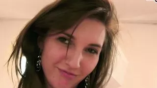 German natural girl next door at her first amateur casting