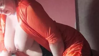 Hard anal and squirt in latex and high heels