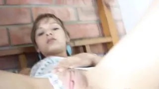 18yo brunette babe’s pussy fucked hard