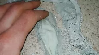 Tasting gf's dirty panties