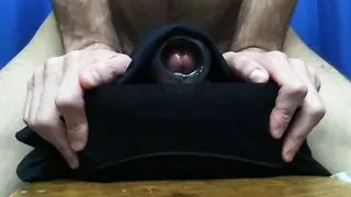 CLOSE-UP VIEW: Monster COCK Fucking Pocket Pussy - CUMSHOT