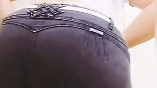 beautiful sexy Mexican teen milf takes out her uniform